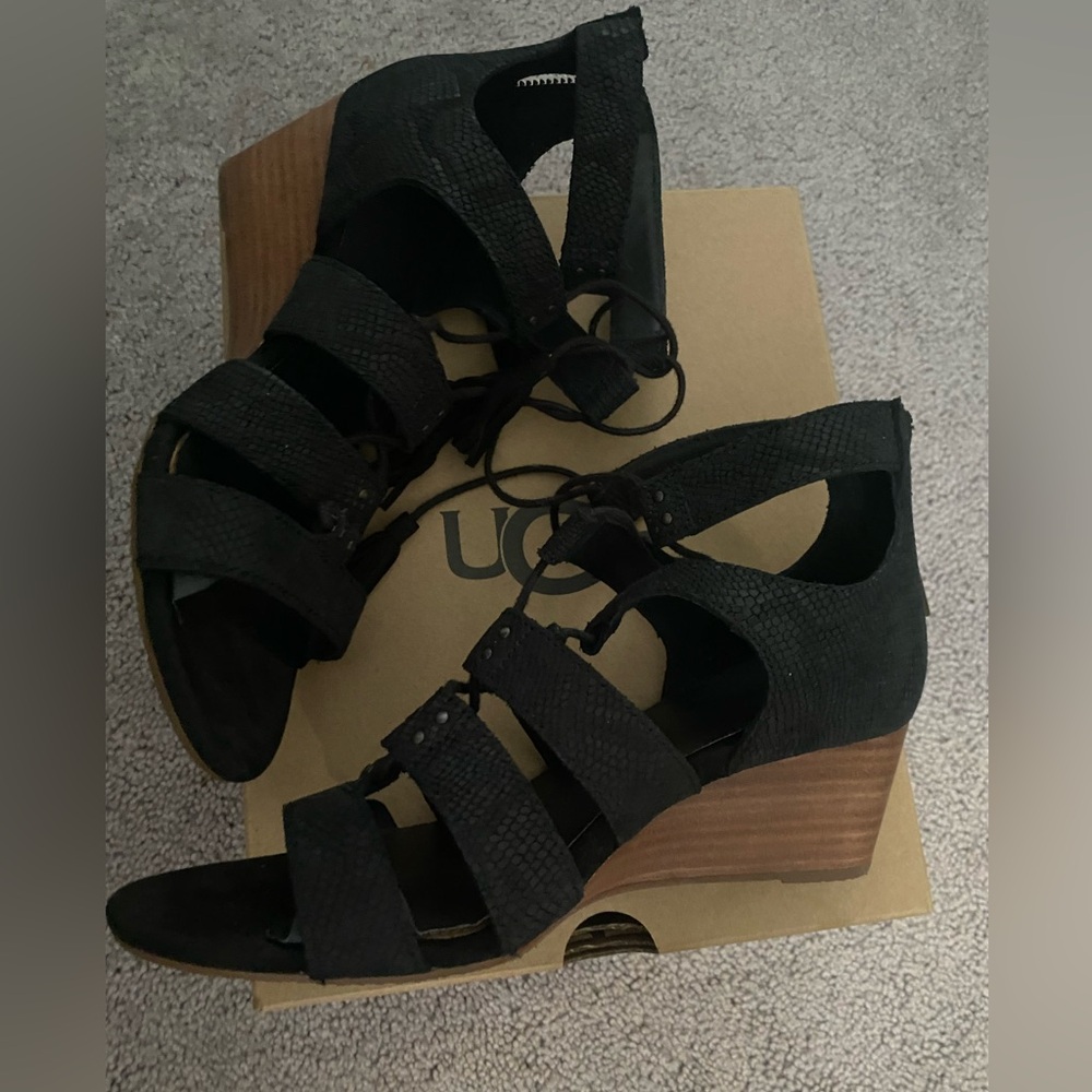 UGG Black Sandals Size 7.5